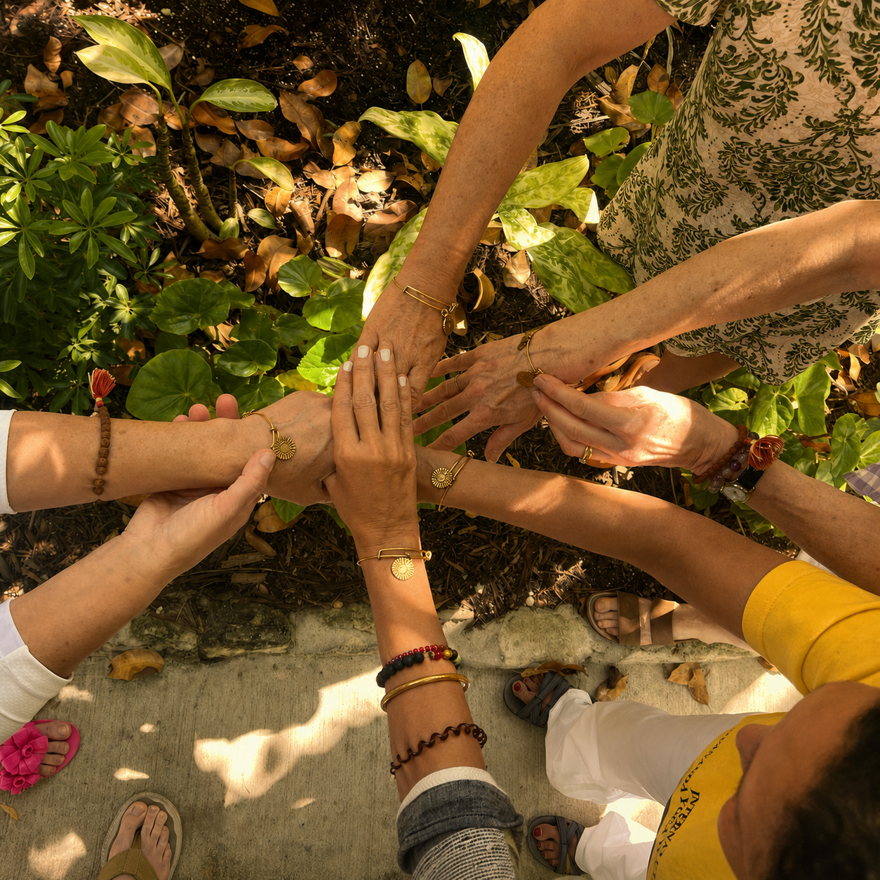 A spiritual community gathering together