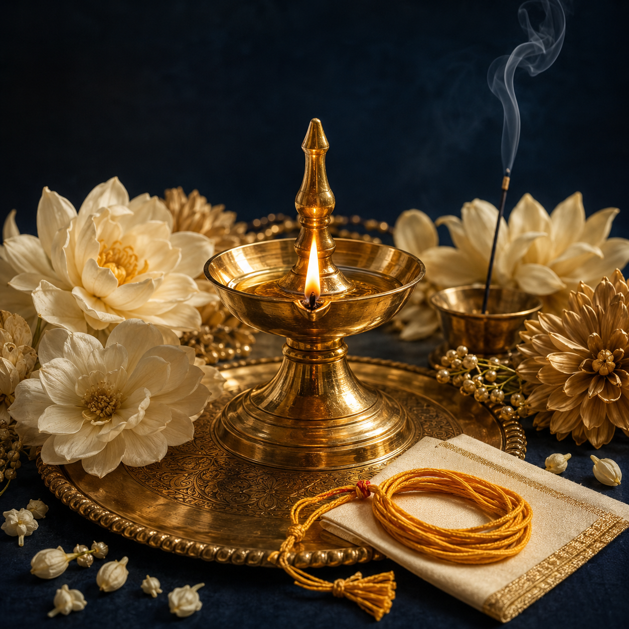 A golden lotus representing sacred intention and worship